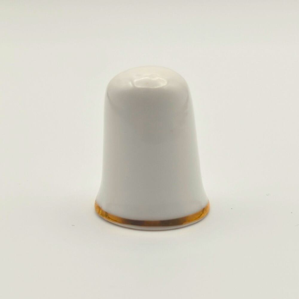 VTG AFB Thimble Sneezy Bone China Disneys Snow White Gold Trim Collectible - Picture 5 of 9